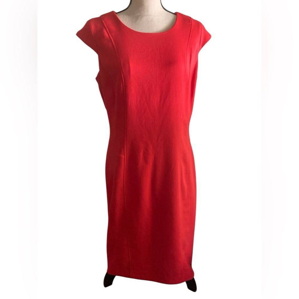 Women’s Mario Serrani red sheath dress 10 made in Italy pin up wedding guest - Picture 2 of 15